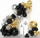 Amandir 153pcs Black and Gold Balloons Arch Garland Kit Different
