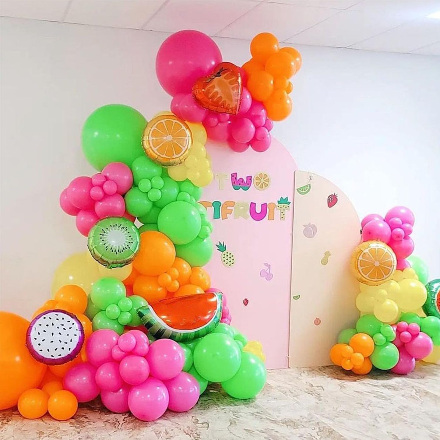 149pcs Twotti Fruity Balloon Arch Kit - Pastel Pink Yellow Green