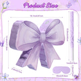 Threan Bow Piñata Bow Party Piñata with Bat Stick Blindfold Mask Purpl