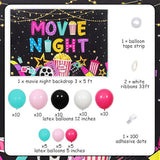 Movie Night Birthday Party Decorations for Girls Movie Theme Party