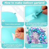Mermaid Balloon Arch Kit 120pcs Blue Purple Balloon Garland Arch Kit