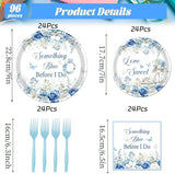 Something Blue Bridal Shower Decorations 96PCS Bachelorette Wedding
