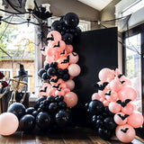 Halloween Balloon Arch Garland Kit Black Pink Macaron Orange Black