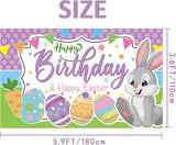 Easter Birthday Decorations Happy Birthday & Happy Easter Banner