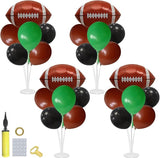 Football Game Day Balloon Stand Set Green Brown Black Football Theme