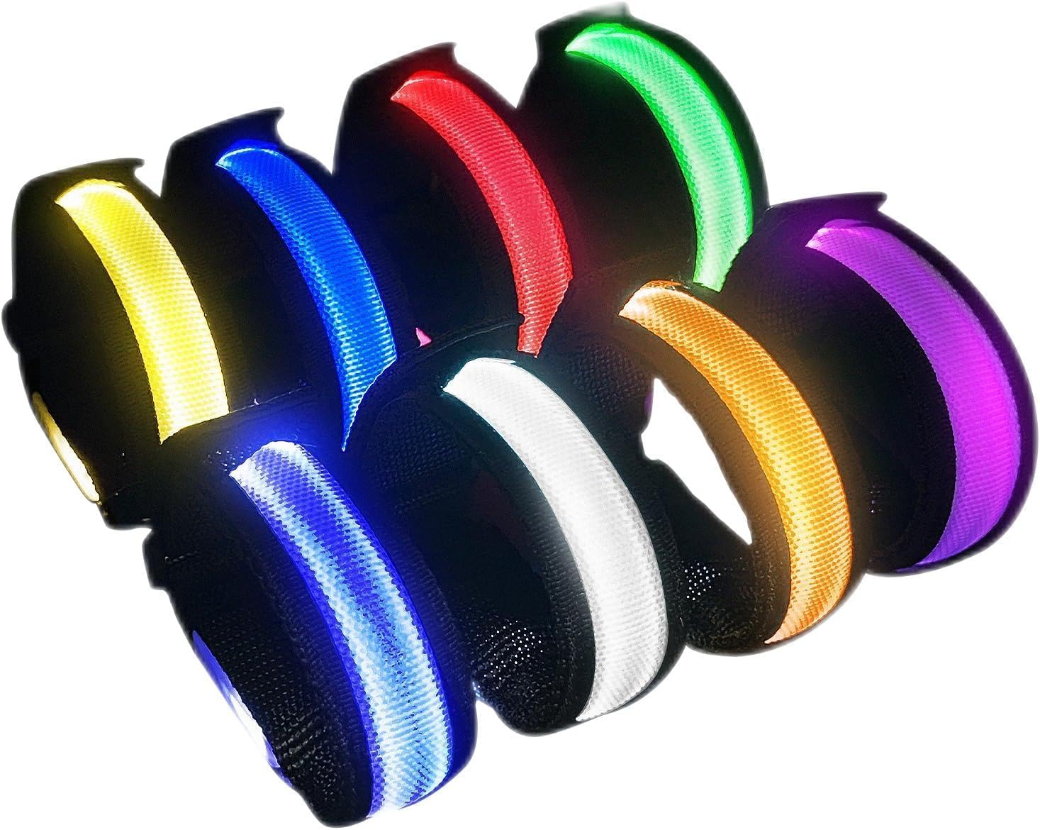 KIRALUMI 8 PCS LED Glow Bracelets, Light Up Wristbands - Halloween