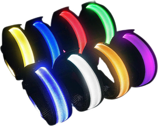 KIRALUMI 8 PCS LED Glow Bracelets, Light Up Wristbands - Halloween