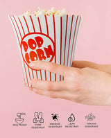 125 Pack Popcorn Boxes Movie Night Popcorn Bags for Party Red and