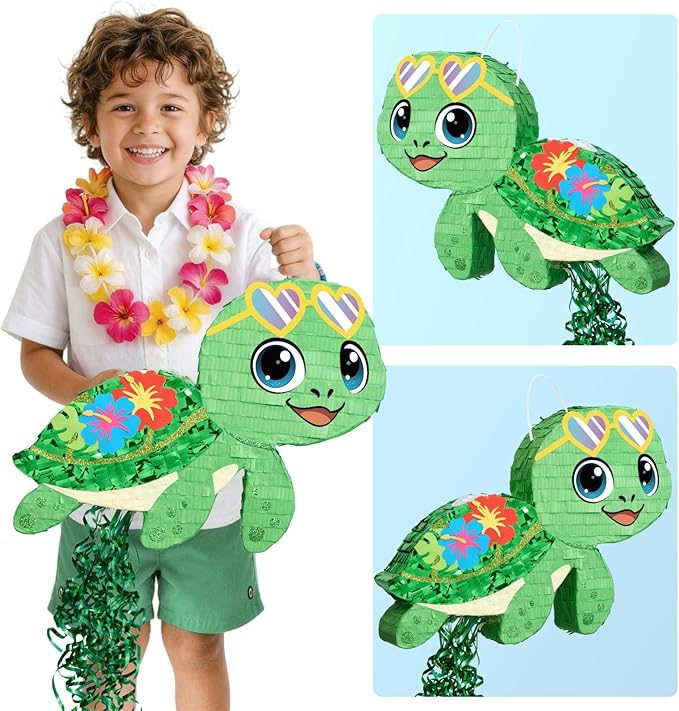 WERNNSAI Turtle Piñata - Ocean Party Decorations Hawaiian Turtle