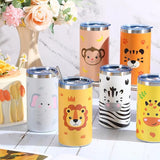 6 Packs Safari Jungle Animal Cups Bulk 20 oz Safari Tumblers Animal