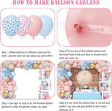 164PCS Gender Reveal Balloon Boxes Decorations Pink and Blue Balloon