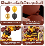 Red Black Gold Balloon Arch 120 Pcs Gold Black Balloon Garland Black
