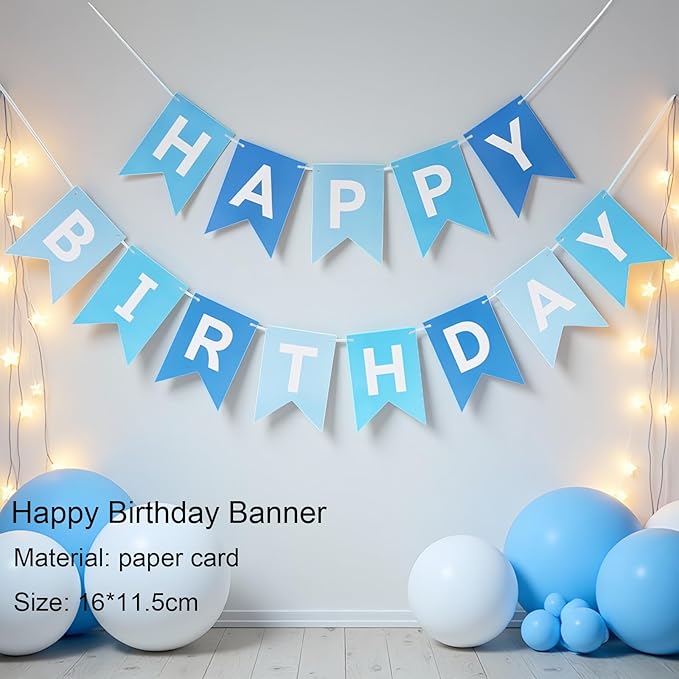 First Birthday Decorations for Boy - Complete Party Set with High