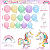 Pastel Unicorn Balloons Garland Arch Kit with Large Self designed