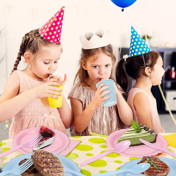 350 Pcs Baby Gender Reveal Plates and Napkins 50 Guest Boy or Girl