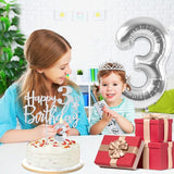 3rd Birthday Decorations for Girls Silver with 3rd Birthday Sash and