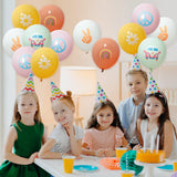 ANGOLIO 50Pcs Groovy Retro Hippie Balloons Party Supplies Smile Faces