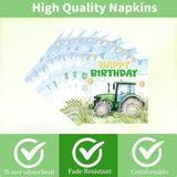 Tractor 2nd Birthday Decorations Supplies 96PCS Tractor Party Plates