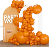 PartyWoo Burnt Orange Balloons 100pcs Different Sizes of 36 18 12 10