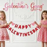 Valentines Day balloon garland arch kit with Banner red Hot pink and