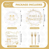 96Pcs Pearls and Prosecco Bridal Shower Decorations Engagement Party