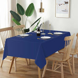 QIKSION Navy Blue Plastic Table Cloth Disposable 12 Pack, 54 x 108