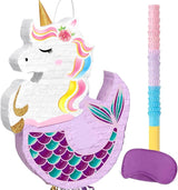 WERNNSAI Unicorn Mermaid Piñata - Unicorn or Mermaid Party Supplies