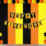 Construction Birthday Party Decorations Orange Black Yellow Foil