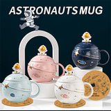 Yalucky Kawaii Astronaut Cup Space Embossed Planet Mug, Cute Ceramic