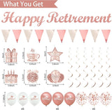 Rose Gold Retirement Decorations for Women 30pcs Retirement Party