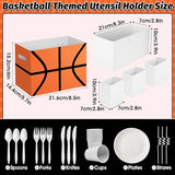 2PCS Basketball Utensil Holder Paper Utensil Caddy for Basketball