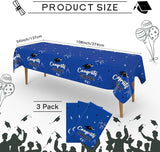 Slergut 2026 Graduation Decorations 3 Pack Graduation Tablecloth