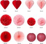 Pink Red Burgundy Valentines Day Galentines Party Decorations 22pcs