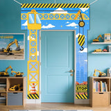 3 Pcs Construction Party Decorations Porch Sign Banner Construction