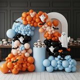 Halloween Balloon Arch Kit 120PCS Halloween Sand White Black Orange