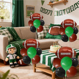 Football Game Day Balloon Stand Set Green Brown Black Football Theme
