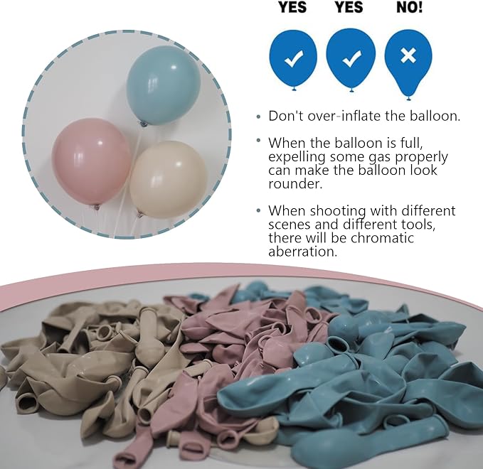 Gender Reveal Balloon Arch Kit 139Pcs Dusty Pink and Fog Blue