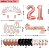 21st Birthday Decorations for Her Women 32PCS 21st Birthday Party