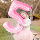 KatchOn, Giant Pink 5 Balloon Number - 40 Inch | Mylar Pink Number 5