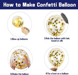 Zesliwy Navy Blue Gold Confetti Balloons Set,50pcs 12inch Royal Dark