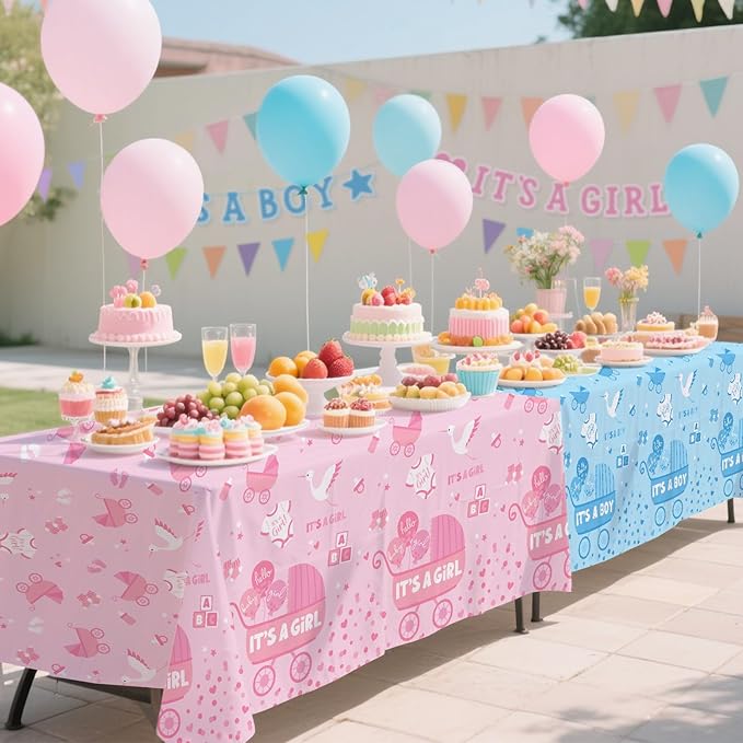 Baby Gender Reveal Party Supplies 2 Pack Gender Reveal Decorations