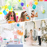 White Balloons White Star Balloons 8 Pcs Mylar Pearl Arch Disco Ball
