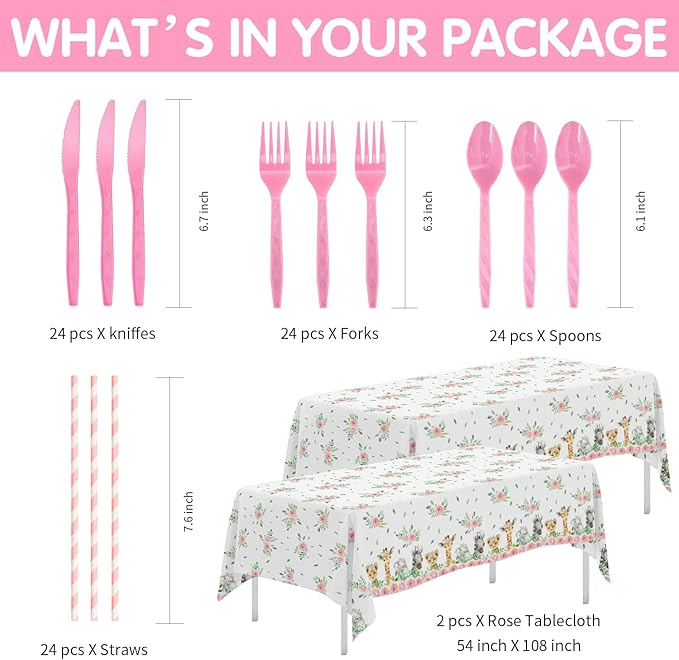 Safari Birthday Decorations Tableware Girl Jungle Theme Party
