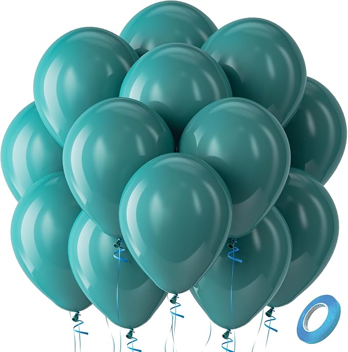 Bezente Slate Blue Latex Party Balloons - 100 Pack 12 inch Round