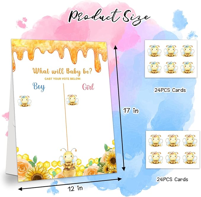 LNOKRIM Gender Reveal Party Games Bee Theme Baby Gender Reveal