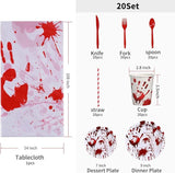 Halloween Party Supplies Dinnerware Decorations Bloody Zombie