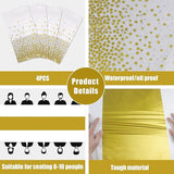 OHOME 4 Pack Disposable Plastic Table Cloths for Parties,White and