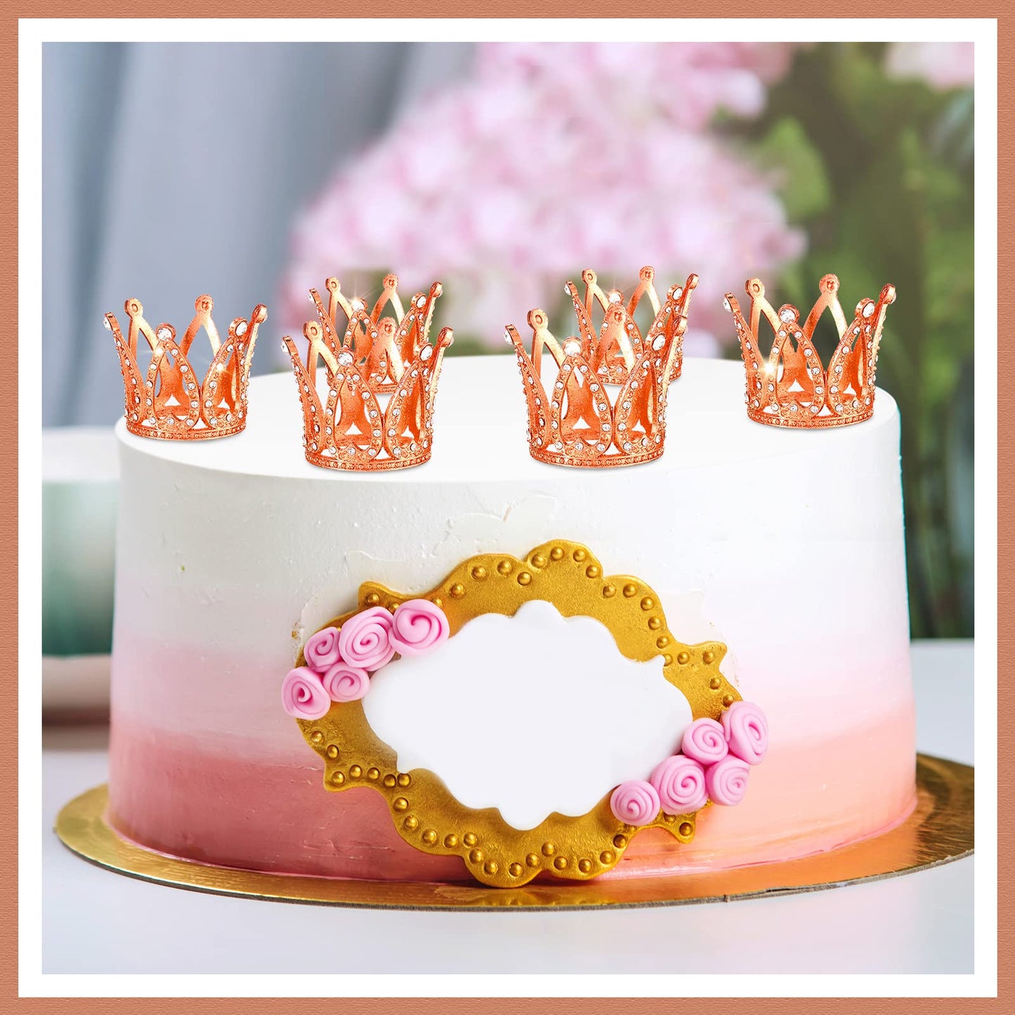 24 Pcs Crown Cake Topper Mini Baby Crown Tiny Queen Small Alloy