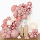 Amandir 153pcs Dusty Pink Balloon Garland Arch Kit, Different Sizes