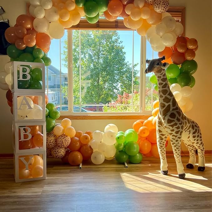 Jungle Safari Balloon Garland Arch Kit 118pcs Sage Green Brown